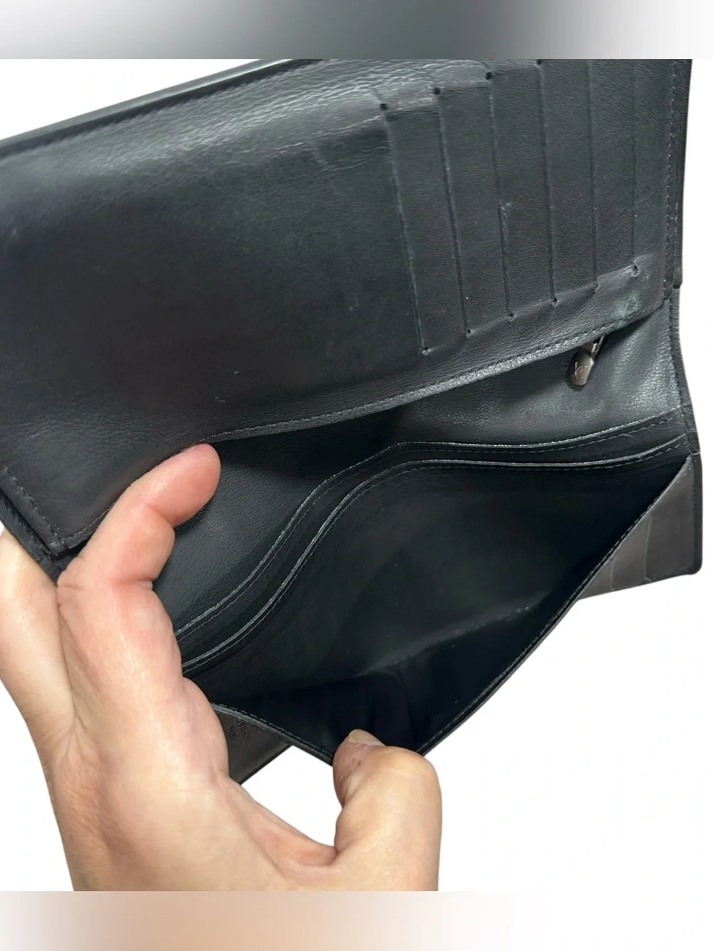 Louis Vuitton Black Damier Infini Leather Embossed Brazza Wallet
